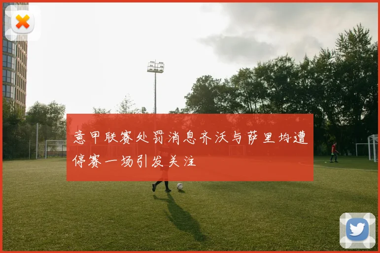 意甲联赛处罚消息齐沃与萨里均遭停赛一场引发关注